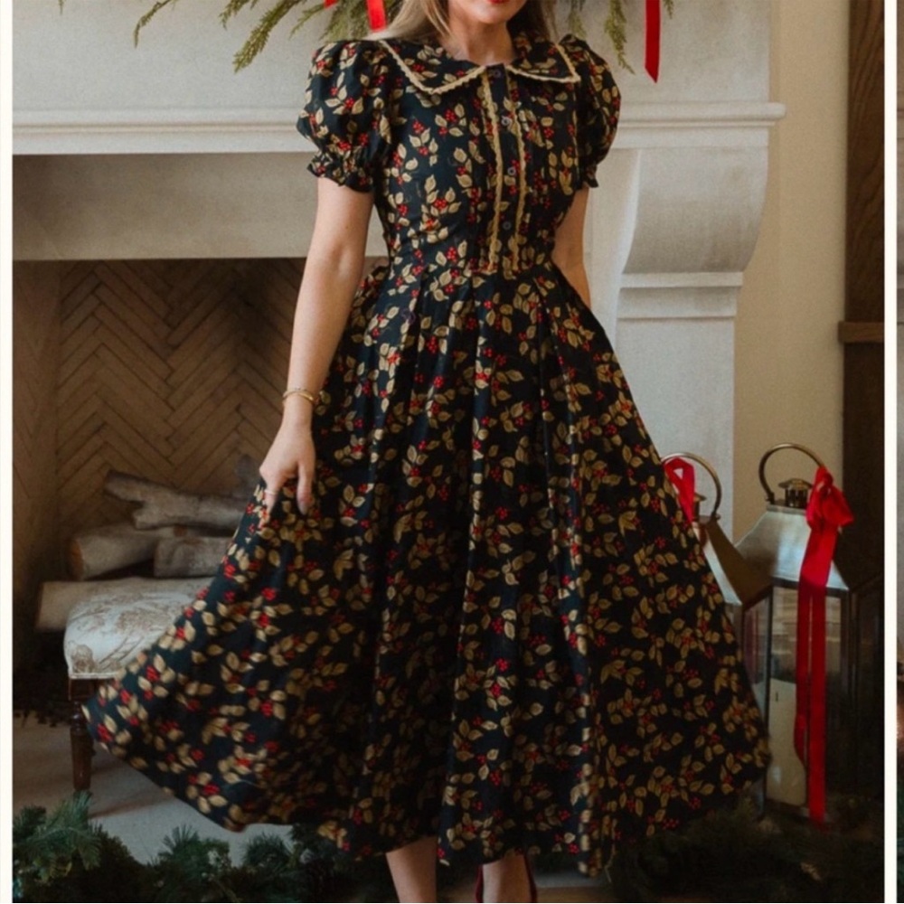 IvyCity Sophia Dress In Holly Berry 34W BNWT - Picture 4 of 5